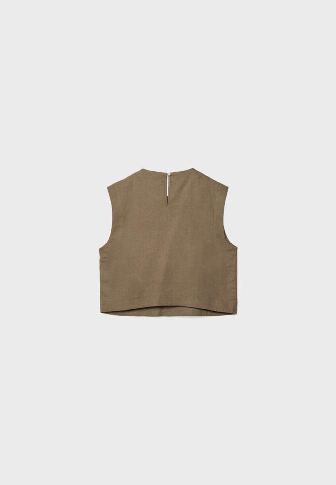 Linen Effect Racerback Top Linen Effect Racerback Top
