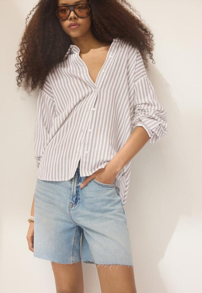 Linen-Effect Shirt