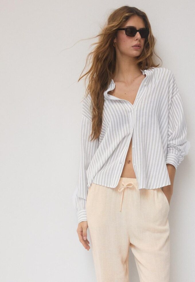 Linen-Effect Shirt