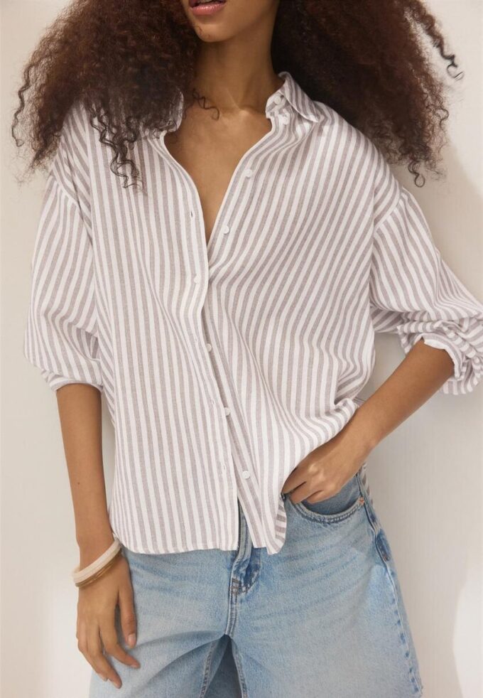 Linen-Effect Shirt