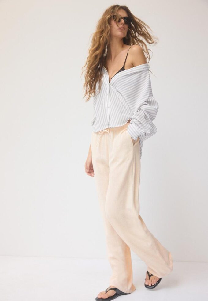 Linen-Effect Shirt