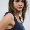 Linen-Look Cross-Back Midi Dress Linen-Look Cross-Back Midi Dress