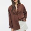 Linen-Look Flowing Shirt