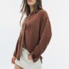 Linen-Look Flowing Shirt