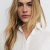 Linen-Look Flowing Shirt