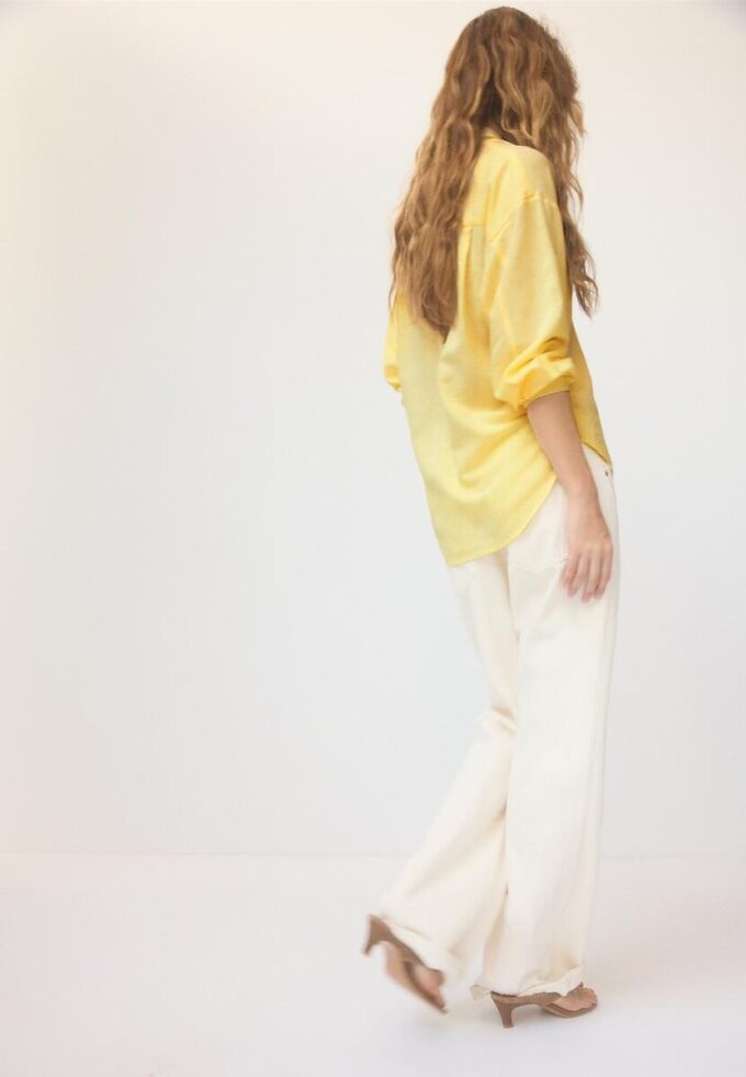 Linen-Look Flowing Shirt
