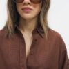 Linen-Look Flowing Shirt