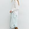 Linen-Look Flowing Shirt