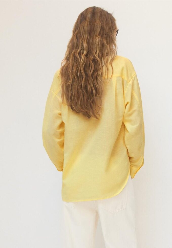 Linen-Look Flowing Shirt