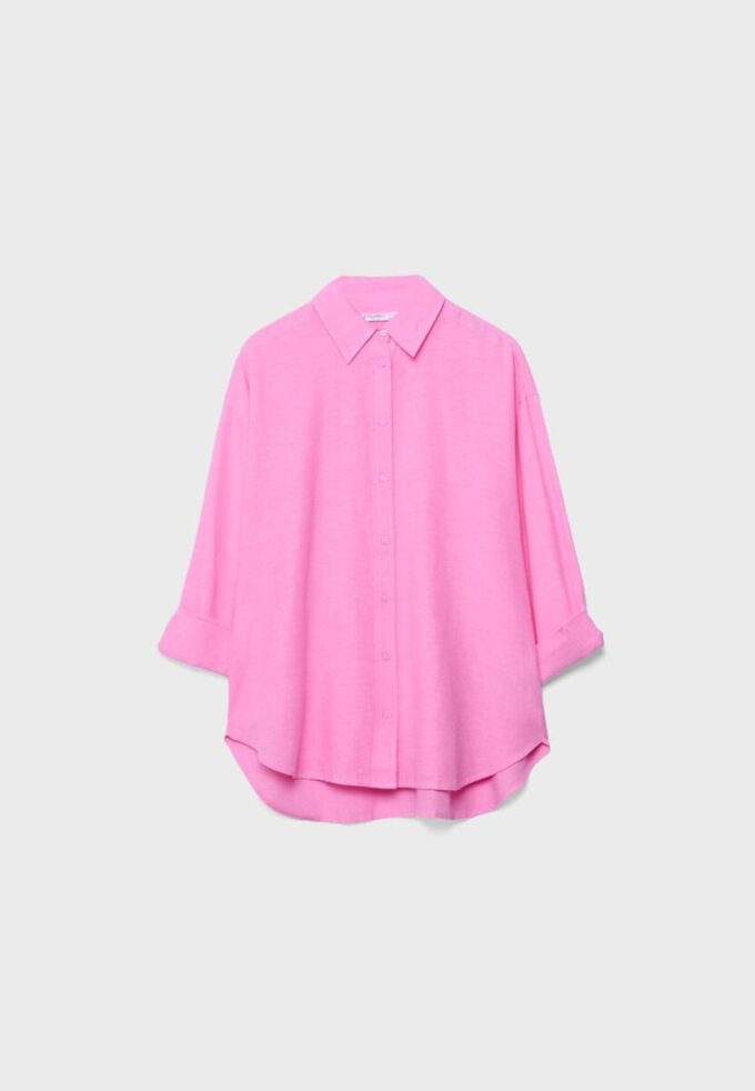Linen-Look Flowing Shirt Linen-Look Flowing Shirt