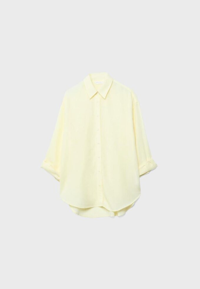 Linen-Look Flowing Shirt