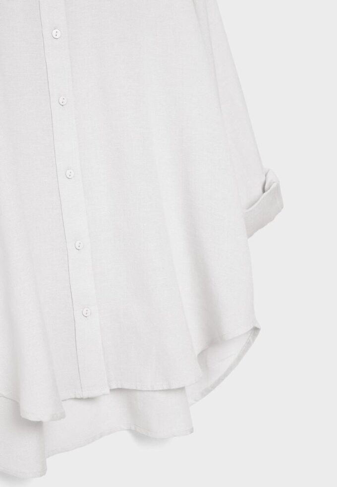 Linen-Look Flowing Shirt