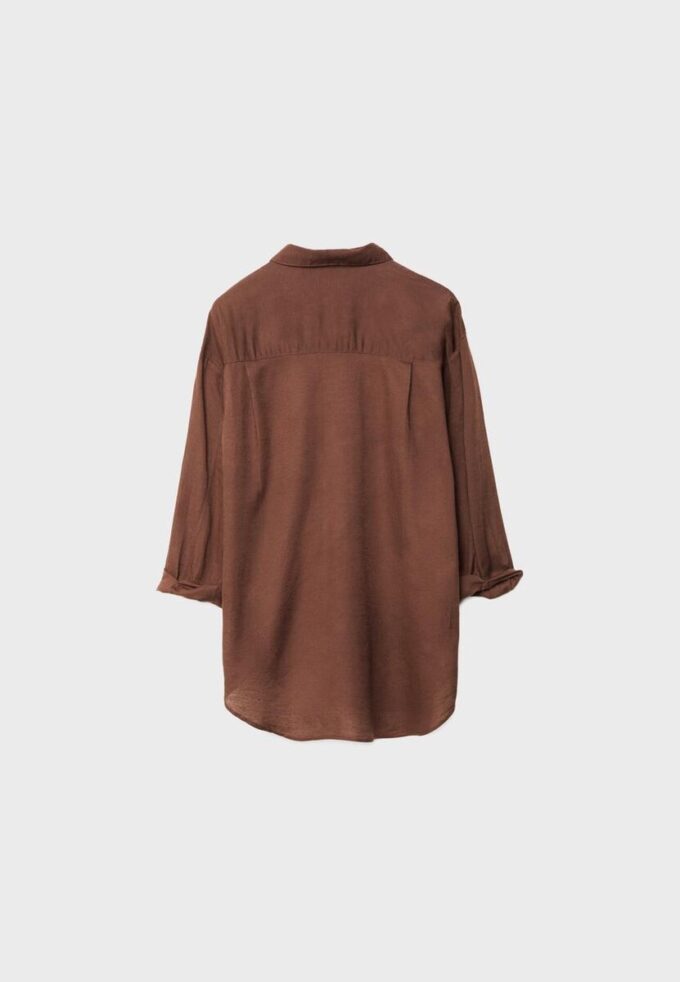 Linen-Look Flowing Shirt