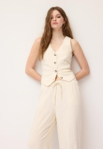Linen Look Waistcoat Linen Look Waistcoat