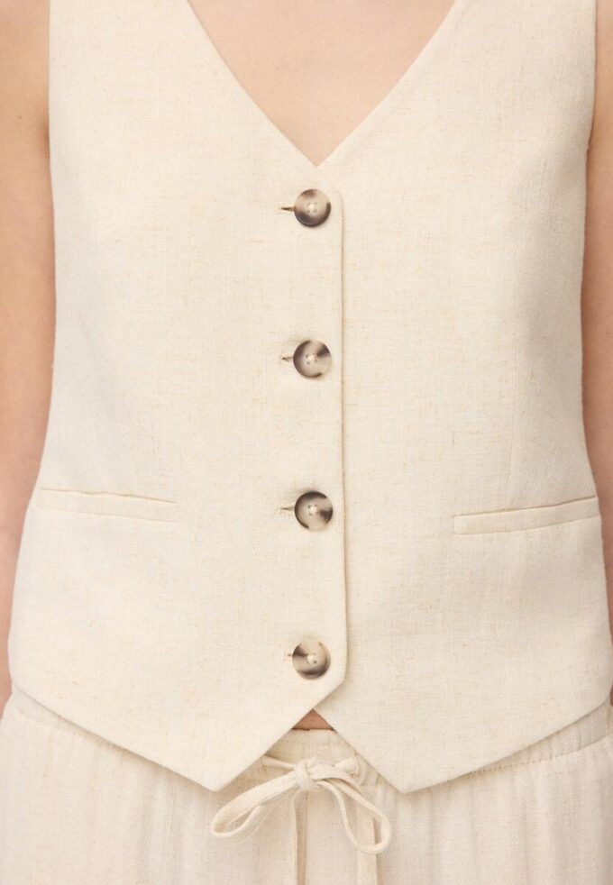 Linen Look Waistcoat Linen Look Waistcoat