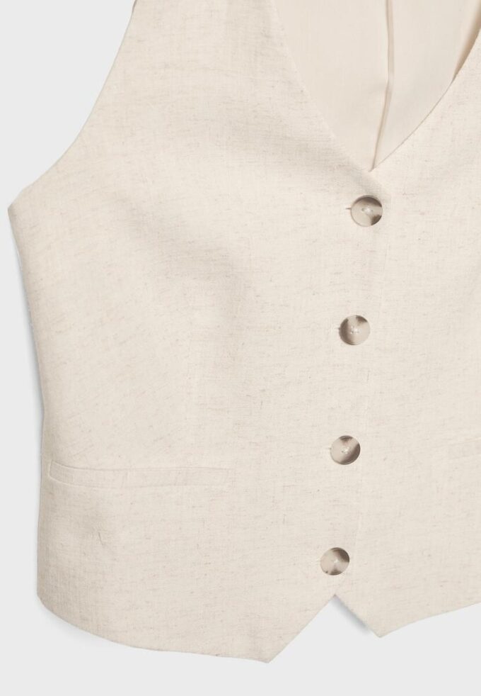 Linen Look Waistcoat Linen Look Waistcoat