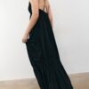 Long Crepe Dress with Beading Straps Long Crepe Dress with Beading Straps
