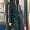 Long Faux Leather Trench Coat Long Faux Leather Trench Coat