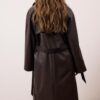 Long Faux Leather Trench Coat Long Faux Leather Trench Coat