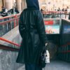 Long Faux Leather Trench Coat Long Faux Leather Trench Coat