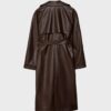 Long Faux Leather Trench Coat Long Faux Leather Trench Coat