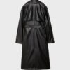 Long Faux Leather Trench Coat Long Faux Leather Trench Coat