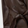 Long Faux Leather Trench Coat Long Faux Leather Trench Coat