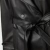 Long Faux Leather Trench Coat Long Faux Leather Trench Coat