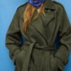 Long Faux Suede Trench Coat Long Faux Suede Trench Coat
