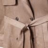 Long Faux Suede Trench Coat Long Faux Suede Trench Coat