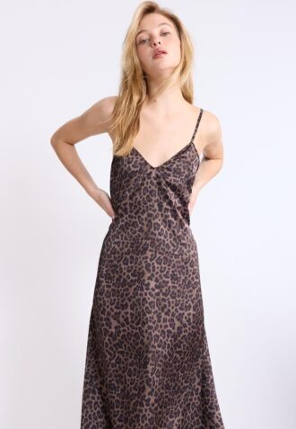 Long Flowing Satin Dress