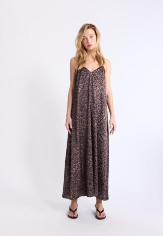 Long Flowing Satin Dress