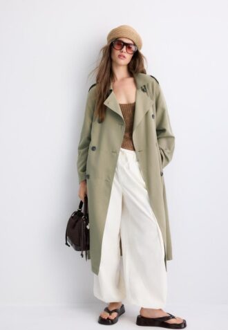 Long Flowing Trench Coat