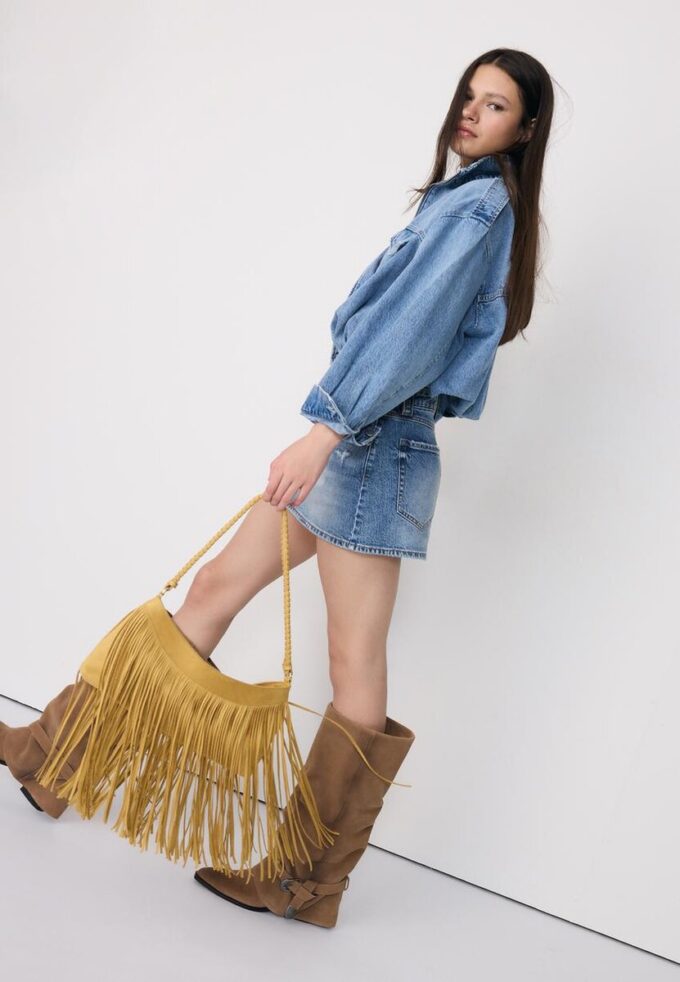 Long Fringed Shoulder Bag