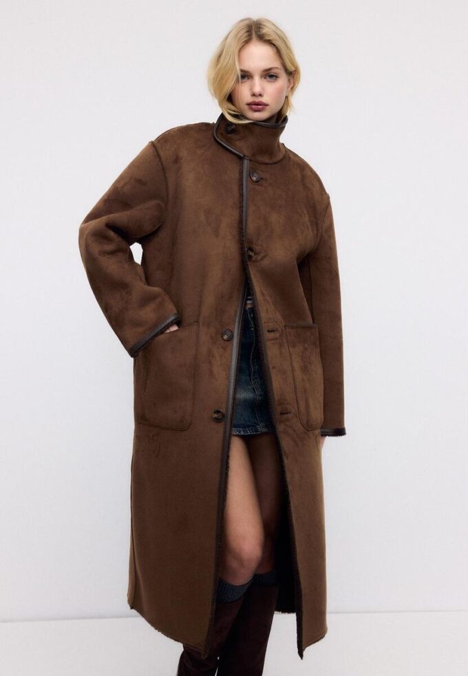 Long Reversible Double-Faced Coat Long Reversible Double-Faced Coat