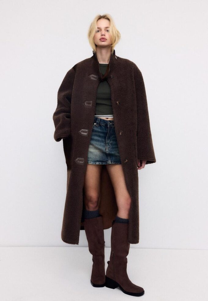 Long Reversible Double-Faced Coat Long Reversible Double-Faced Coat