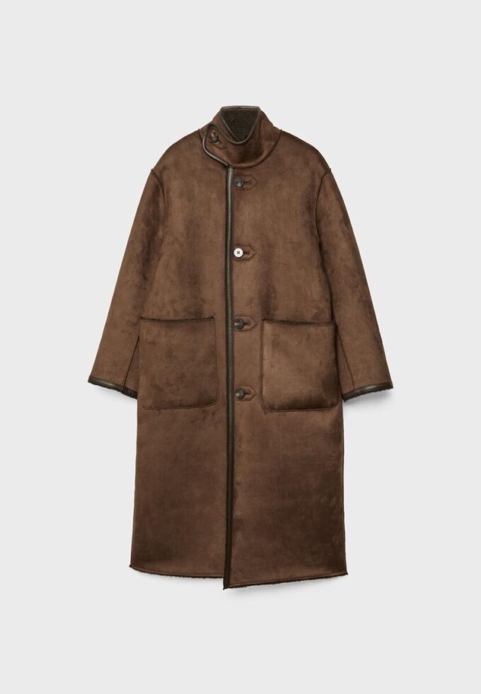 Long Reversible Double-Faced Coat Long Reversible Double-Faced Coat