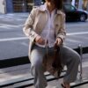 Long Single-Breasted Trench Coat