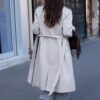 Long Single-Breasted Trench Coat