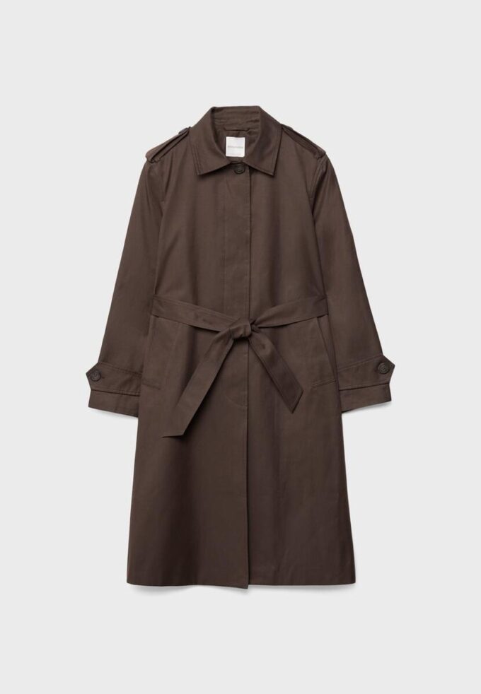 Long Single-Breasted Trench Coat Long Single-Breasted Trench Coat