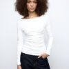 Long Sleeve T-Shirt with Gathering