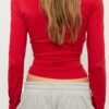 Long Sleeve T-Shirt with Gathering