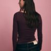 Long Sleeve T-Shirt with Gathering