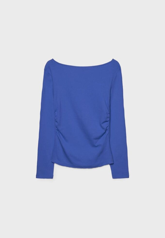 Long Sleeve T-Shirt with Gathering