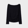 Long Sleeve T-Shirt with Gathering