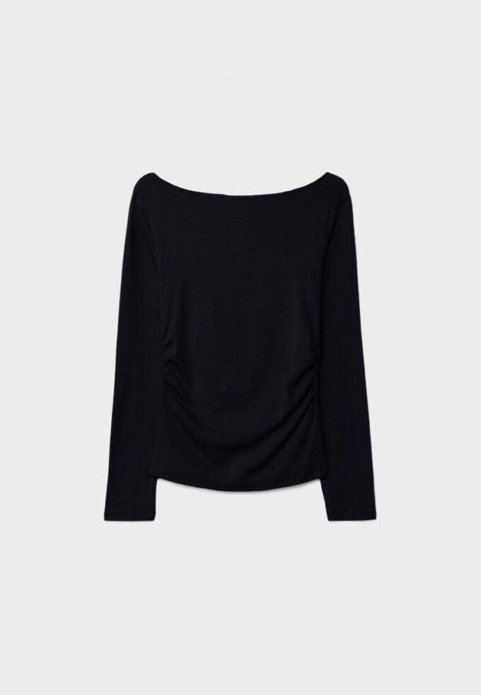 Long Sleeve T-Shirt with Gathering