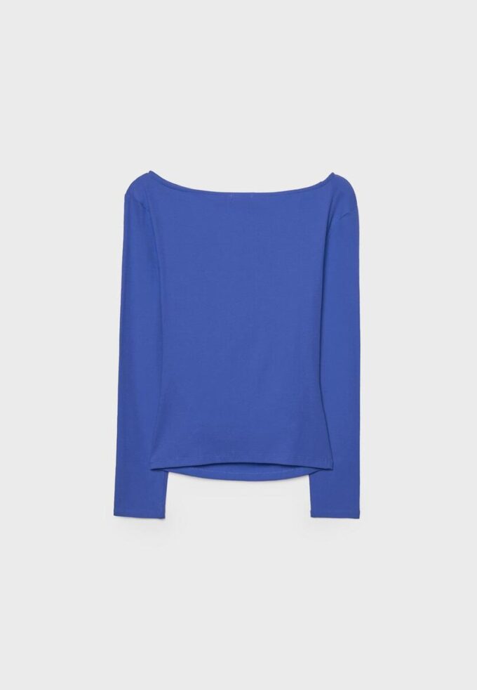 Long Sleeve T-Shirt with Gathering