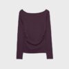 Long Sleeve T-Shirt with Gathering
