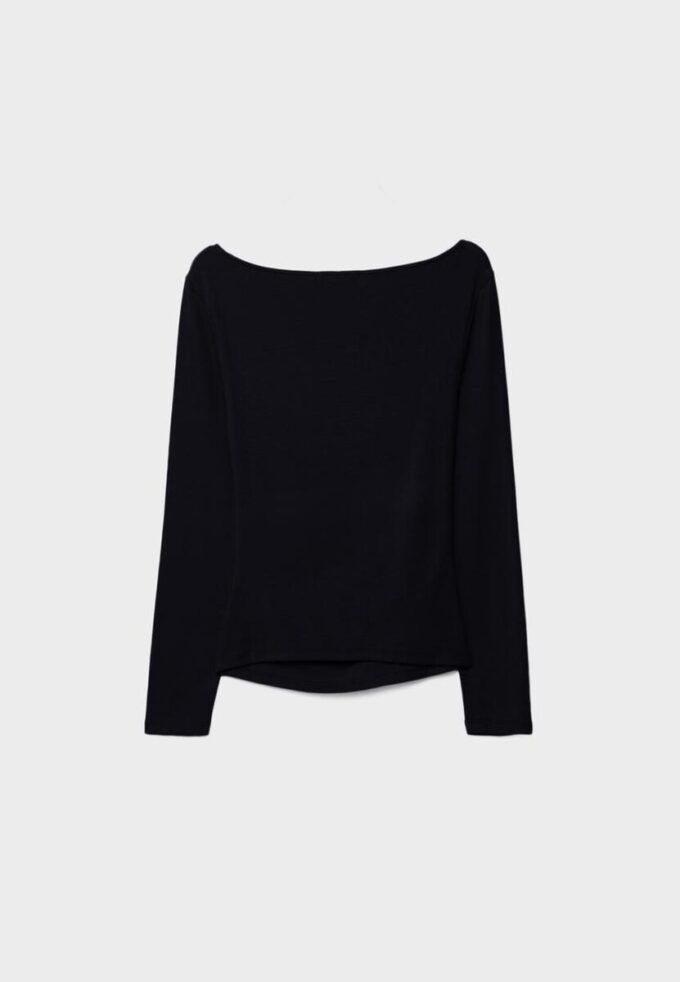 Long Sleeve T-Shirt with Gathering