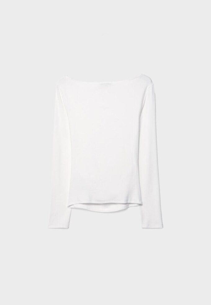 Long Sleeve T-Shirt with Gathering